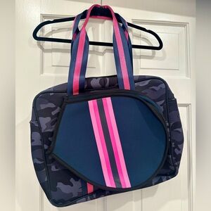 Haute Shore tennis or paddle bag in camo/pink
